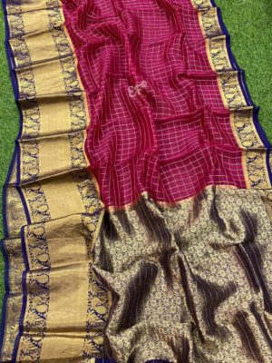 Beautiful big border organza sarees (4)