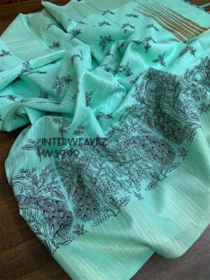 Exclusive matka blends with embroided sarees (8)