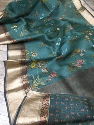 Exclusive new design kora printed sarees (13)