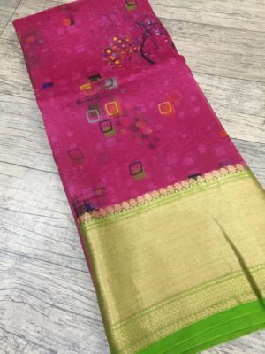 Exclusive new design kora printed sarees (14)