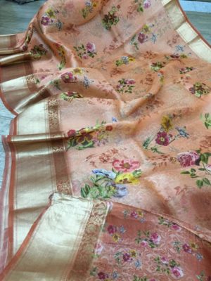 Exclusive new design kora printed sarees (15)