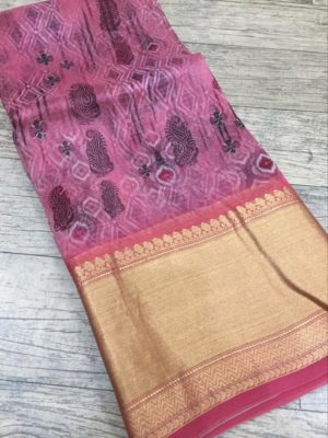 Exclusive new design kora printed sarees (17)