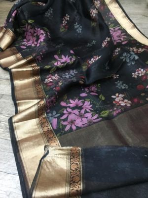 Exclusive new design kora printed sarees (19)