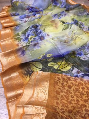 Exclusive new design kora printed sarees (25)