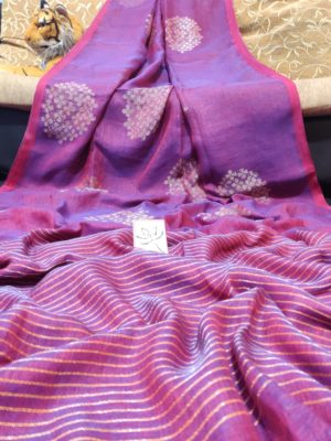 Exclusive new design of linen sarees (10)