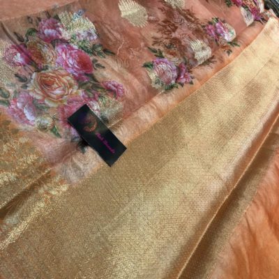 Exclusive pure kora organza printed sarees (1)