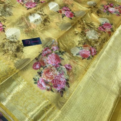 Exclusive pure kora organza printed sarees (11)