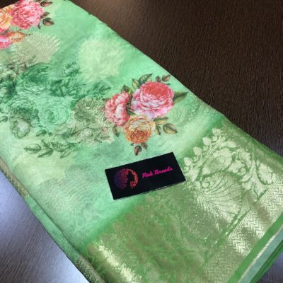Exclusive pure kora organza printed sarees (12)