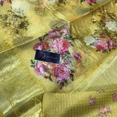 Exclusive pure kora organza printed sarees (6)