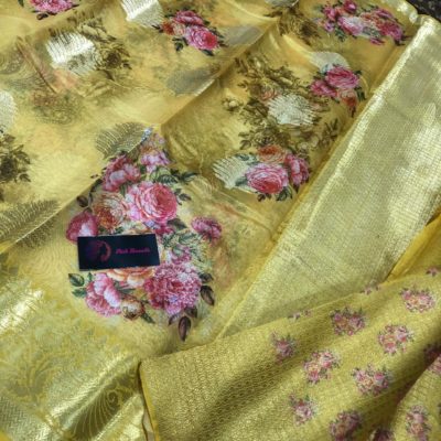 Exclusive pure kora organza printed sarees (9)