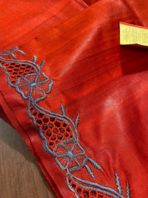 Exclusive silk hand cut work sarees with blouse (17)