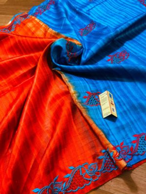 Exclusive silk hand cut work sarees with blouse (21)