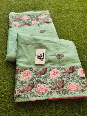 Exclusive soft tussar silk sarees with blouse (4)