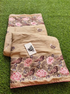 Exclusive soft tussar silk sarees with blouse (7)
