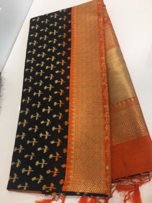 Fancy designer jute silk sarees (1)