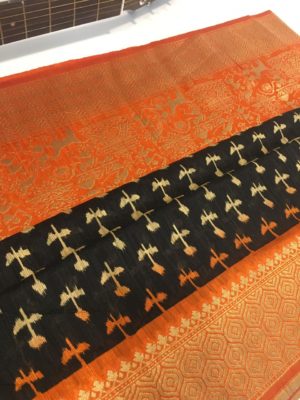 Fancy designer jute silk sarees (4)