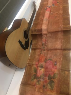 Fancy kora antique tissue printed sarees (17)