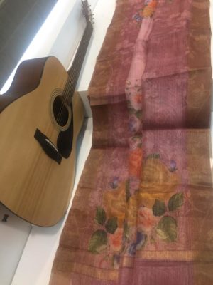 Fancy kora antique tissue printed sarees (19)