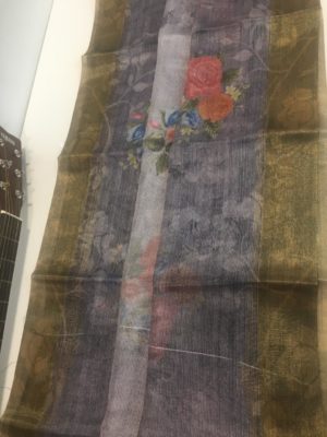 Fancy kora antique tissue printed sarees (28)