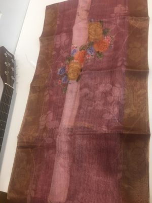 Fancy kora antique tissue printed sarees (5)