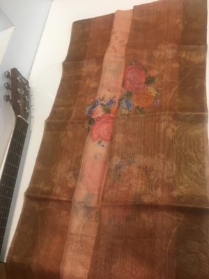 Fancy kora antique tissue printed sarees (6)