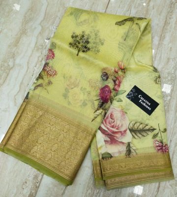 Floral silk sarees with kanchi border (5)