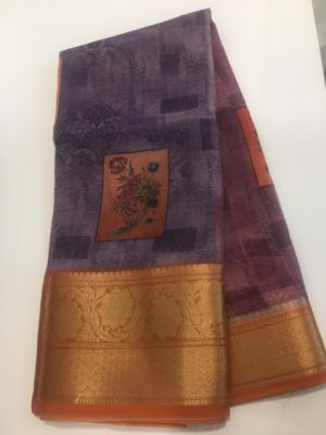 High quality organza digital print sarees (2)