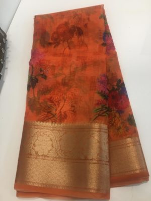 High quality organza digital print sarees (3)