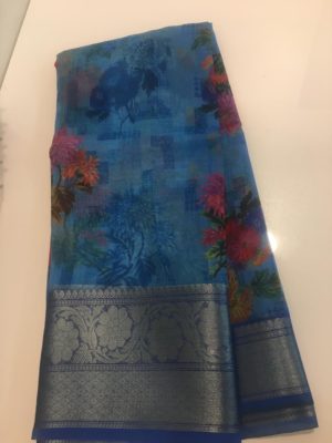 High quality organza digital print sarees (4)