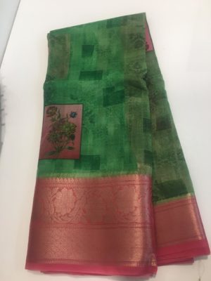 High quality organza digital print sarees (6)