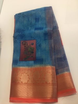 High quality organza digital print sarees (7)