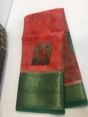 High quality organza digital print sarees (9)