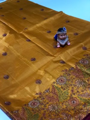 Khadi silk sarees with embroidary (7)