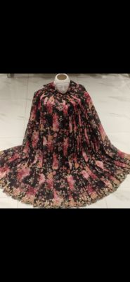 Latest floral organza sarees with embroidary (1)