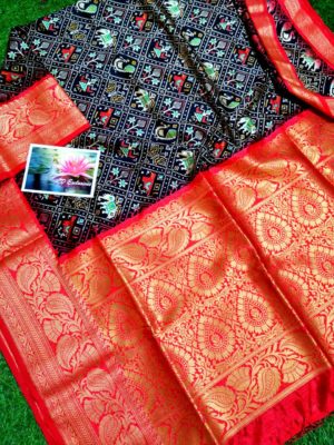 Latest jute silk ikkat weaving sarees (3)