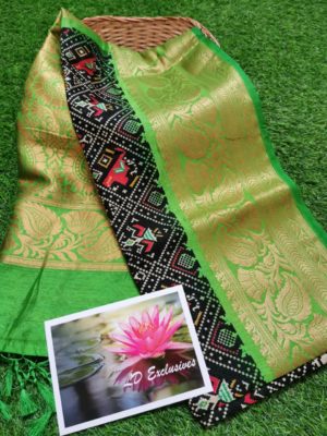 Latest jute silk ikkat weaving sarees (4)