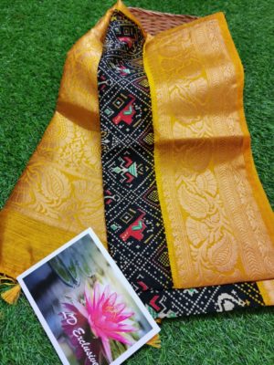 Latest jute silk ikkat weaving sarees (5)