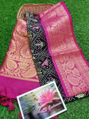 Latest jute silk ikkat weaving sarees (8)