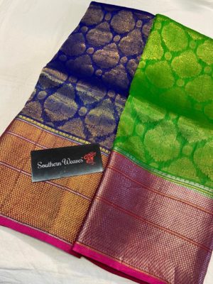 Latest kanchi organza sarees with blouse (12)