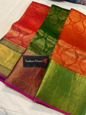 Latest kanchi organza sarees with blouse (15)