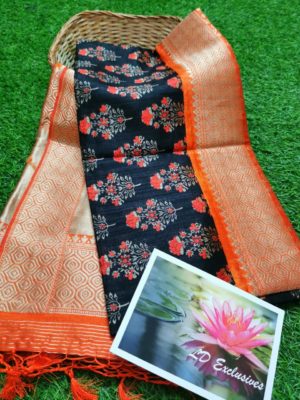 Latest khadi pattu sarees with blouse (1)