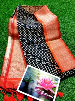 Latest khadi pattu sarees with blouse (3)