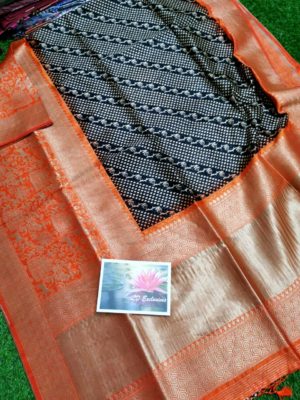 Latest khadi pattu sarees with blouse (4)