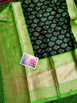 Latest khadi pattu sarees with blouse (6)