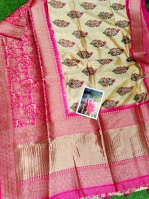 Latest khadi pattu sarees with blouse (7)