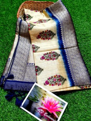 Latest khadi pattu sarees with blouse (8)