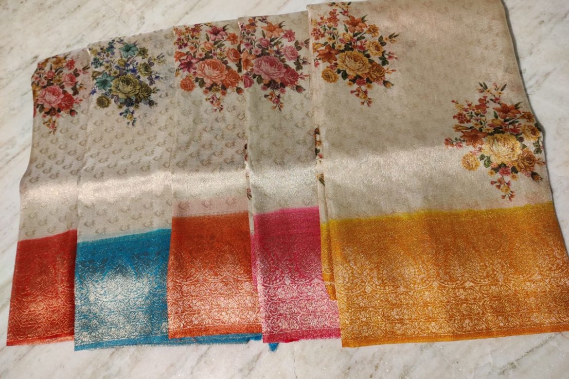 Latest kubera tissue sarees with blouse (4)