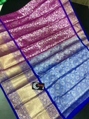 Latest lite weight pattu sarees with blouse (14)