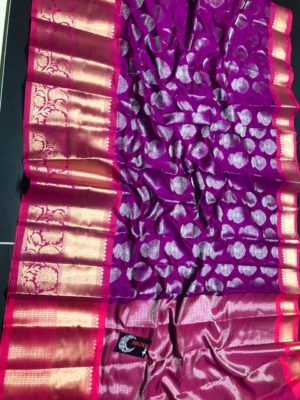 Latest lite weight pattu sarees with blouse (8)
