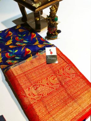 Latest maheshwari silk sarees with blouse (1)